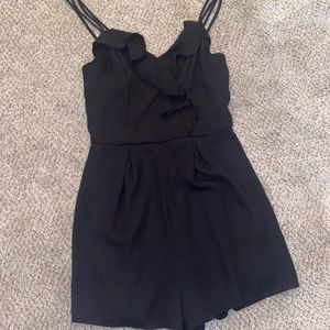 Black Ruffle Romper